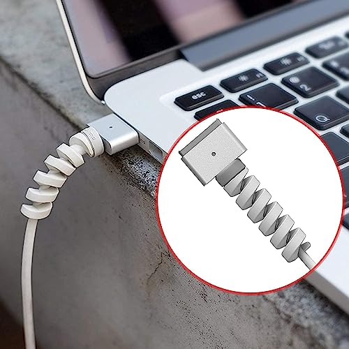 Image of Spiral Cable Protector for Charger & Earphone | Silicone Data Cable Saver Anti-Break Cord Cover | Flexible Heat Resistant Wire Strain Relief for USB Lightning Type C Cables (Pack of 4)