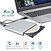 USB 3.0 External 6X 3D Blu-Ray Burner Portable DVD Player, for Laptops and Desktops Computer with Windows 7/ 8/ 10 / 11, Mac OS, Dual Layer BD-RE DL 8X DVD+-R/RW Writer Optical Drive Silver