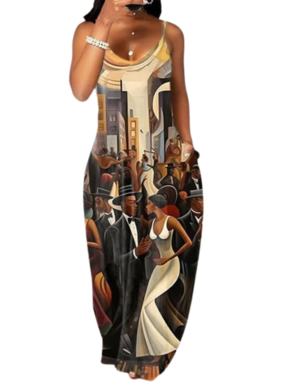 Juneteenth Dress for Women Juneteenth Cheer Freedom 1865 Stripe Dress