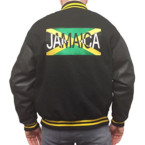 Image of My Party Shirt Irv Blitzer Jamaican Bobsled Team Varsity Jacket - Everyday Wear & Costume Coat - Sports 90s Movie Gift Black