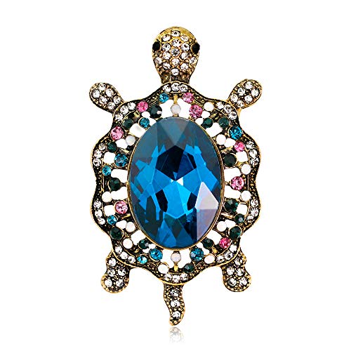 Image of Women's Crystal Big Turtle Pin Brooch Girl Animal Decorative Jewelry