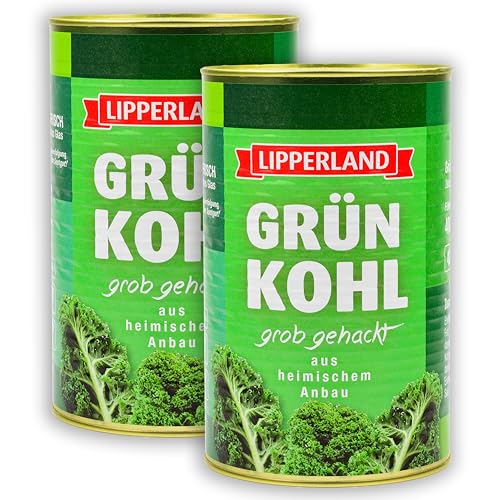 Food-United GRÜNKOHL handverlesen Füllmenge 4KG ATG 2,8KG 2x Maxi Dose Konserve küchenfertig ohne Zusatzstoffe nur 3 natürliche Zutaten vegan laktosefrei glutenfrei