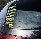 Sticker Set 7 Aufkleber in Gelb OPTION auf 26 weitere Farben