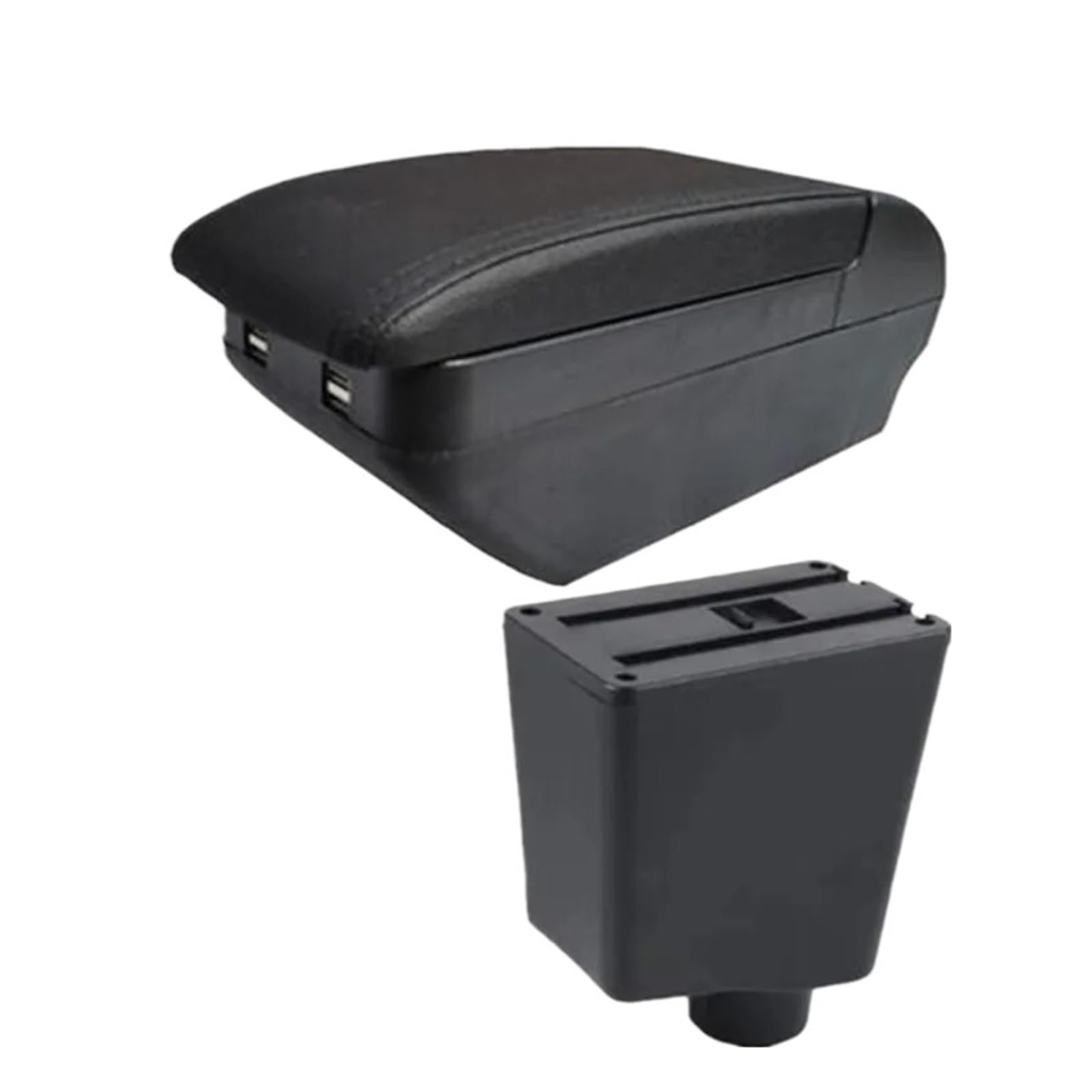 Umdjju H Black Line 4Usb For Seat For Cordoba Ii 2003-2009 Car Armrest Box Central Storage Interior Retrofit Accessories Car Centre Console Armrest Box(H Black Line 4Usb)