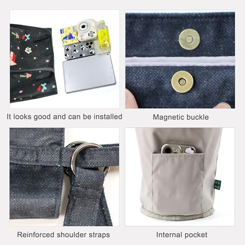 Bear Lovers Gift for Women, Bucket Handbag Machine-Washable Shoulder Bag Cute Animal Prints With Inner Pocket & Extended Shoulder Strap Magnetic Buckle Closure Gift Bag For Mothers Sisters Teachers4