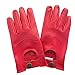 Mens Real Soft Leather Slim fit Retro Style Classic Dress Fashion Driving Gloves 508 (508-Red, M)