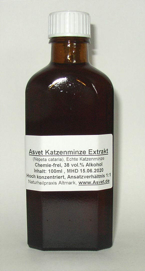100ml Katzenminze Tinktur, Catnip Tropfen, Auszug EXTRA STARK (Volltinktur, Ansatz 1:1)