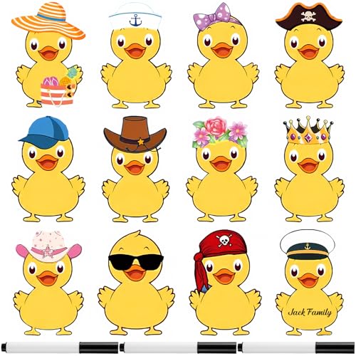 12 imanes decorativos en forma de pato para puerta