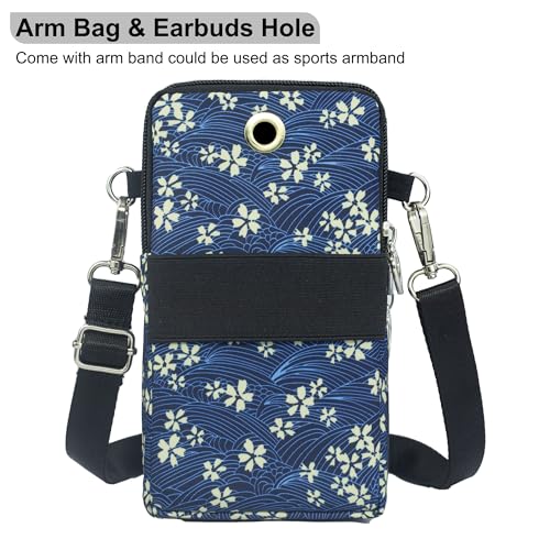 Image of JANKS Small Crossbody Bag for Women - Mini Phone Purses with Crossbody Strap and Wallet - Nylon Arm Bag