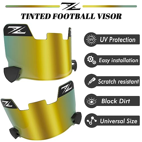 Image of Tinted Football Visor, Fits Youth and Adult Football Helmets