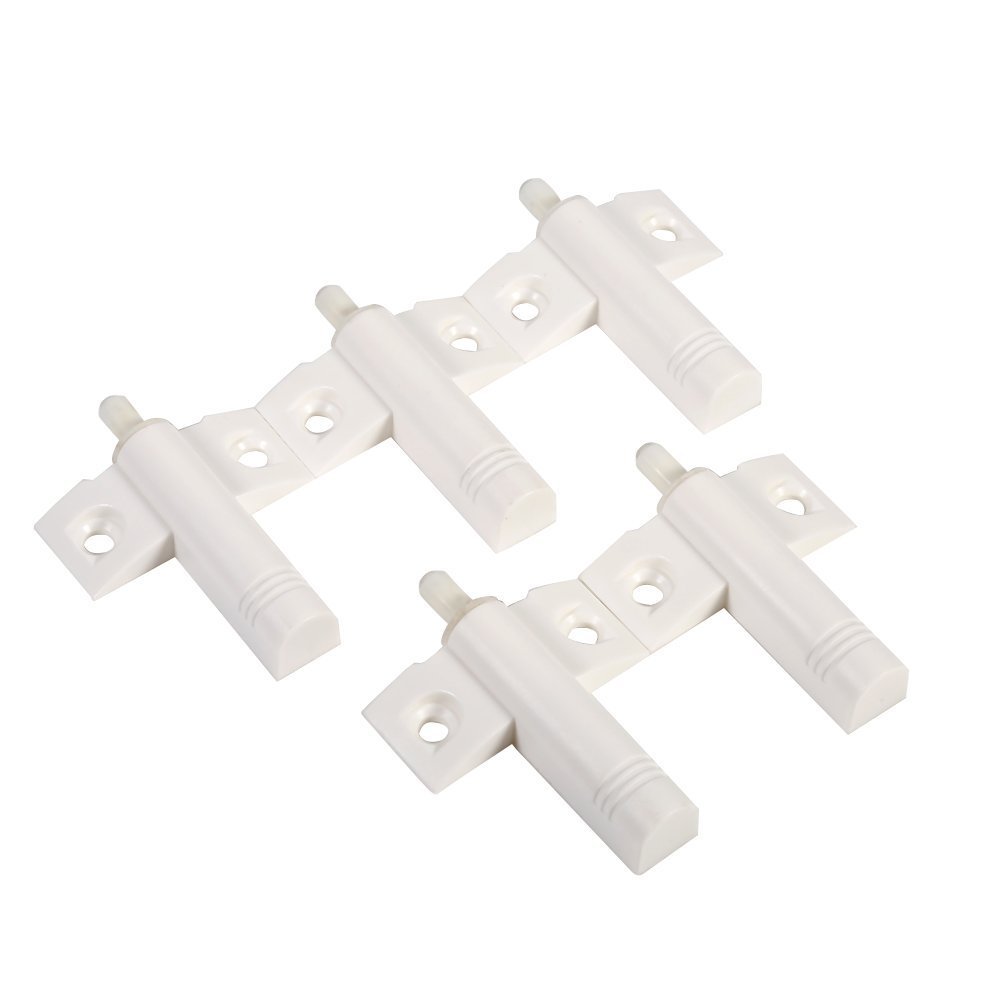 10 Fermaporta Morbidi Per Cassetti E Armadi | In Plastica ABS | Effetto Silenzioso | Grigio 10 X 62 Mm