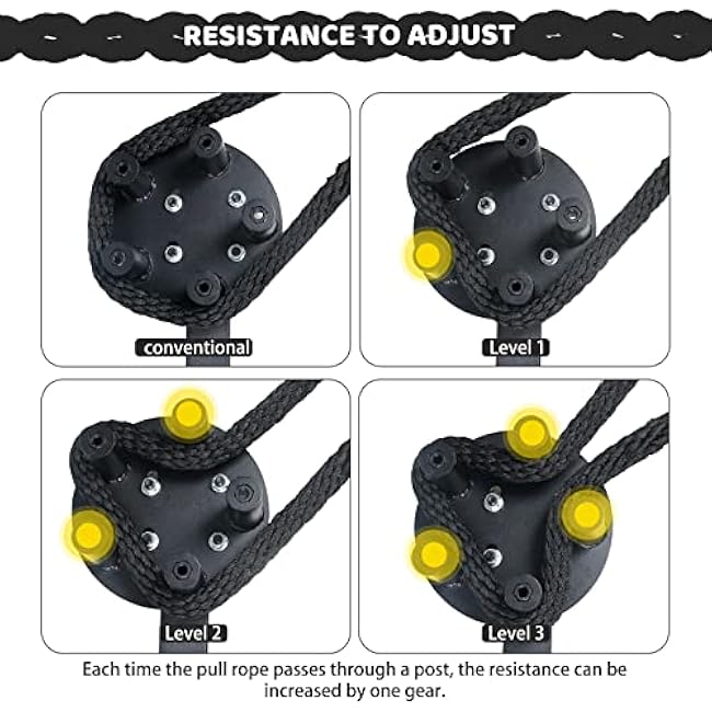 Resistance Trainer Machine Arm Strength Training Pulley Rope Puller Fitness Trainer Rope Adjustable Resistance Training Machine for Tailored Home Workouts