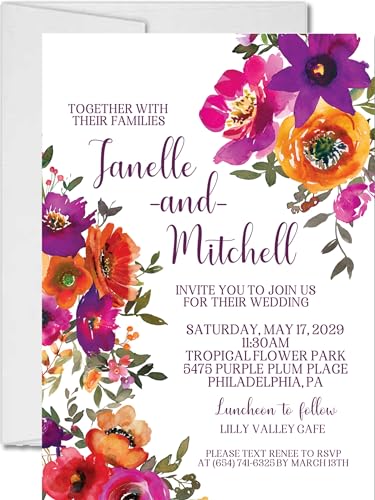 Party Beautifully Colorful Wildflower Wedding...