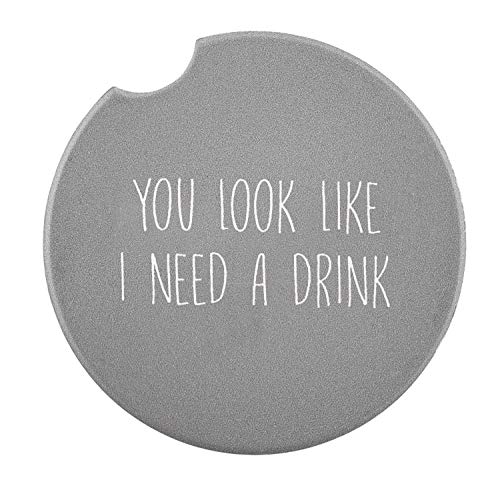 SB Design Studio SIPS Ceramic Car (Console) Coaster, Need A Drink
