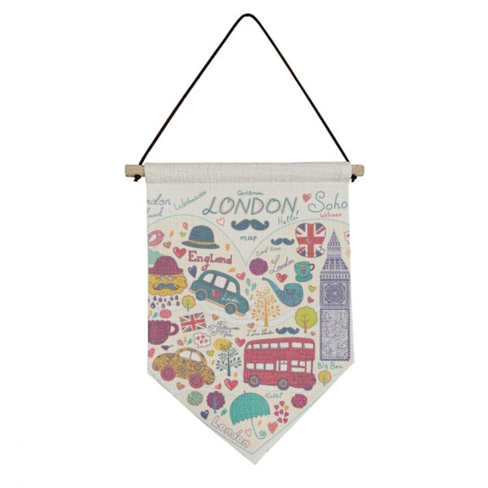 Drapeau en toile suspendre Love Heart Big Ben alternative poster sans cadre
