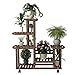 RENJUN Supporto for Piante in Legno Scaffale for Vasi for Piante for Impieghi Gravosi for Interni Ed Esterni con Ruote Supporto for Espositori for Fiori, for Soggiorno, Patio, Balcone