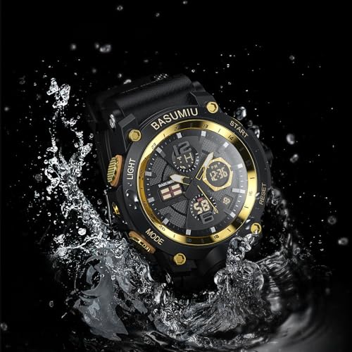 Mens Sports Wrist Watches Analog Digital Tactical Military Watch Waterproof Gold Watches for Men2