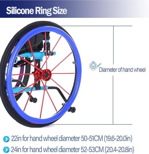 Copertura in silicone per sedia a rotelle, antiscivolo, resistente all'usura, per una migliore presa e protezione