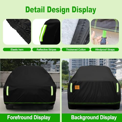 Image of Truck Cover Waterproof All Weather - Heavy Duty Outdoor Full Pickup Cover Rain Sun UV Protection - Universal Fit for Ford F150, Dodge Ram 1500, Chevy Silverado Length Up to 230 inch