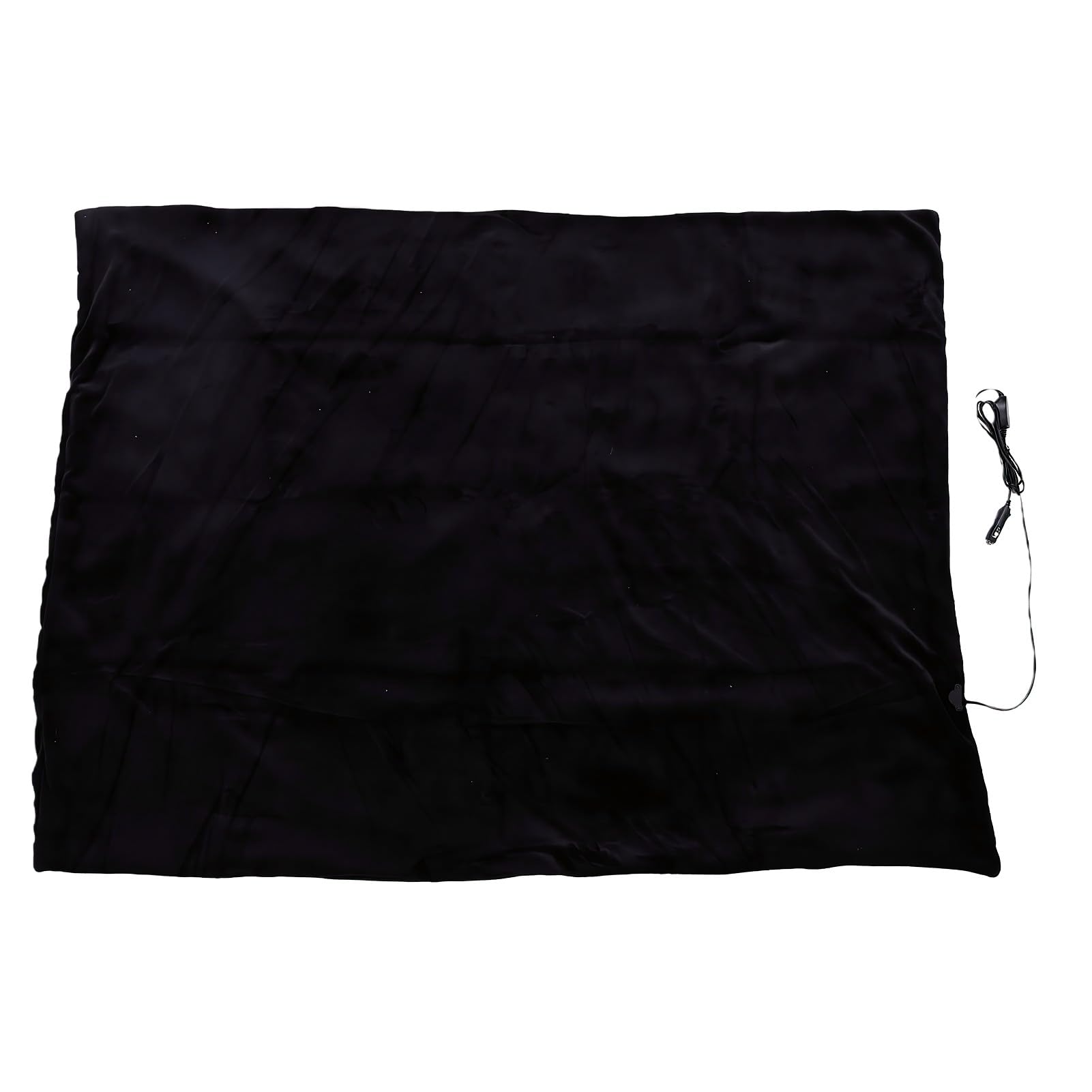 Cryfokt Manta Térmica para Coche 59x39in Franela 12V para Asiento (Black)