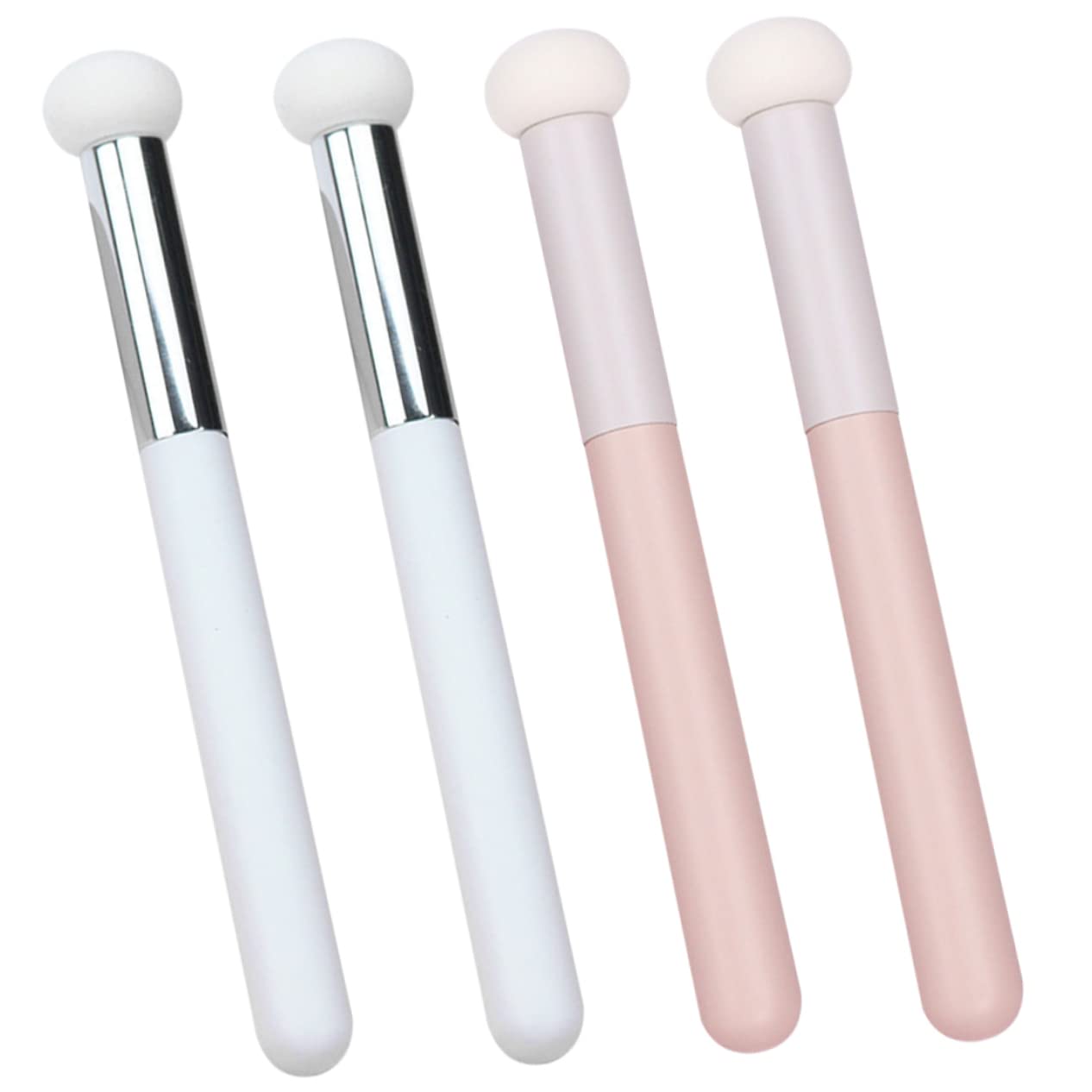 Gogogmee Fluffy Puffer Makeup Sponge Brush for Foundation Concealer Cream Washable Set of 4 Black