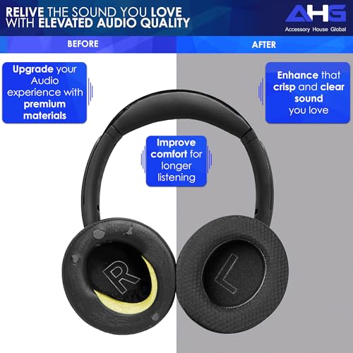 AHG Accessory House Global Replacement Cooling Gel Sound core Q35 Pads q35 Ear Cushions Compatible with Anker Soundcore Life q30 Q35 Headphones (Black). Cooling Gel | High-Density Foam | Extra Thick miniatura 4