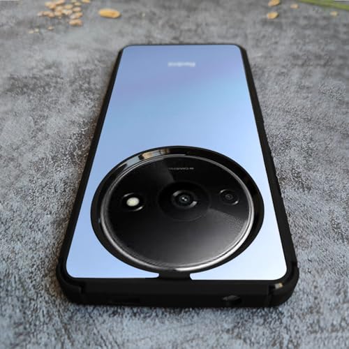 Image of AIBEX Crystal Clear Back Case Compatible with Poco C61 / Xiaomi Redmi A3 2024 Back Cover Case | 360 Degree Protection | Shock Proof Design | Transparent Back Cover (PC & TPU, Black Bumper)