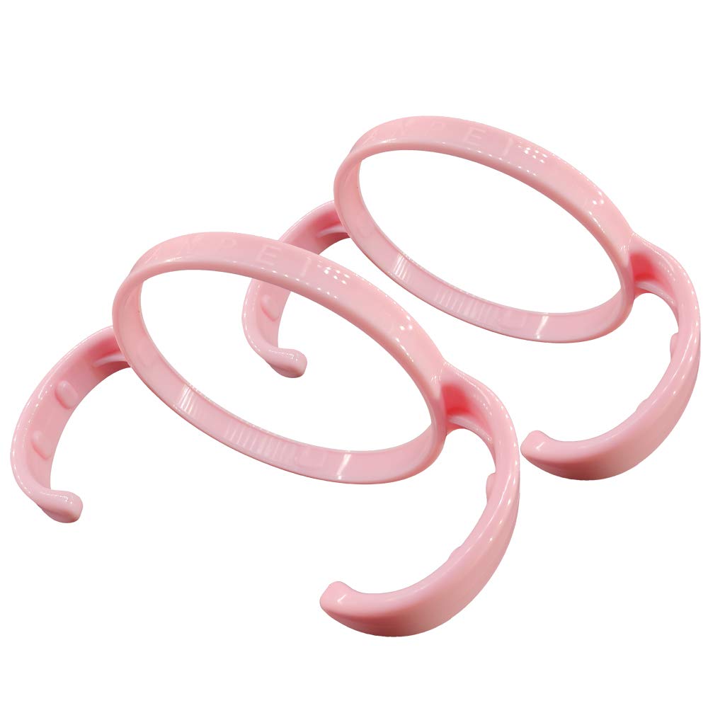 ROMIRUS Feeding Bottle Handles Grip Compatible for Comotomo Feeding Bottles, Pack of 2 (Pink)