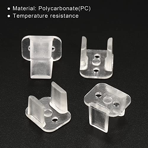 Image of MECCANIXITY LED Neon Mounting Clips Holder Mounting Bracket Support Fixing Clamps Fit 8mm Silicone LED Neon Strip Lighting, Pack of 40