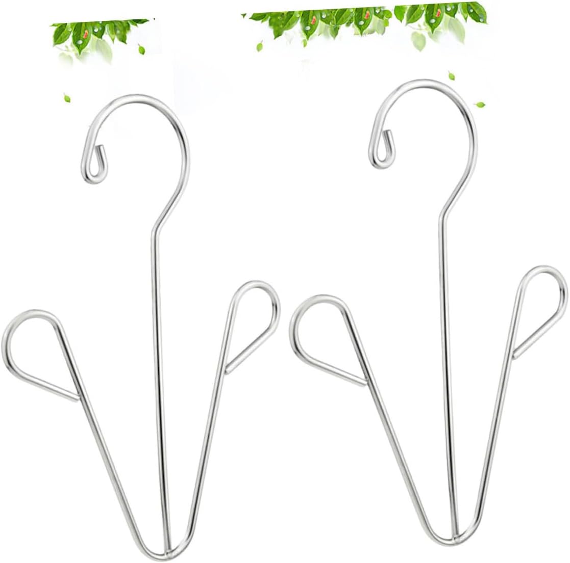 2pcs Stainless Steel Shoes Drying Rack Hanger Hook Boot Organizer for Easy Hanging Lightweight Design Keeps Footwear Shape Silver