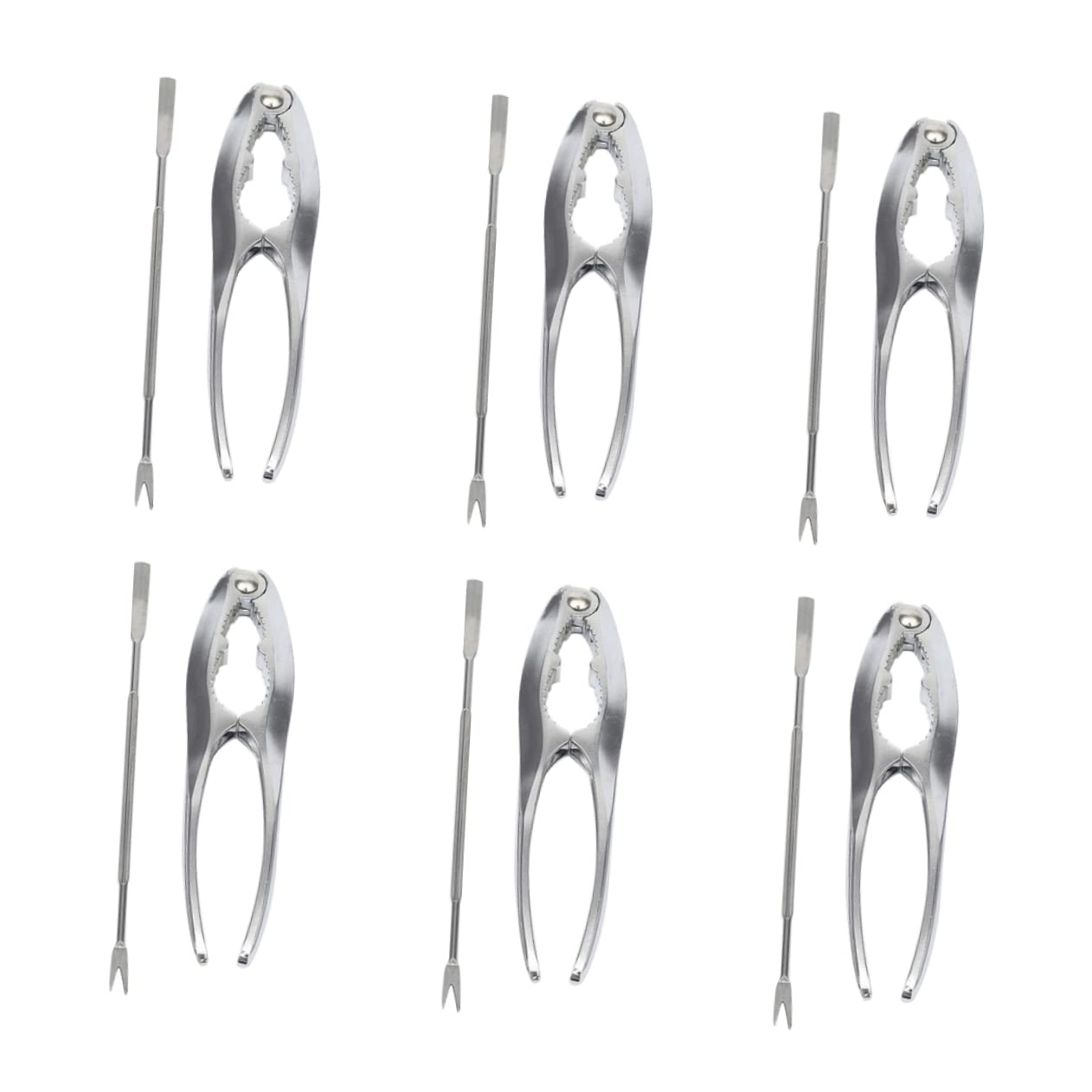 Set in Argento 12 Frutti Mare Nylon di Utensili per Pezzi