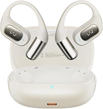 iWALK Open-Ear Headphones, True Wireless Headphones Bluetooth 5.4 Light Earbuds, Ultra Comfort Earhooks, 35H Playtimes, Clear Calls, Air Conduction Stereo Sound with 15mm Drivers for Workouts (Beige)
