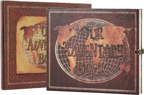 Libro de aventuras encuadernado en cuero rojo álbum de recortes de boda 2