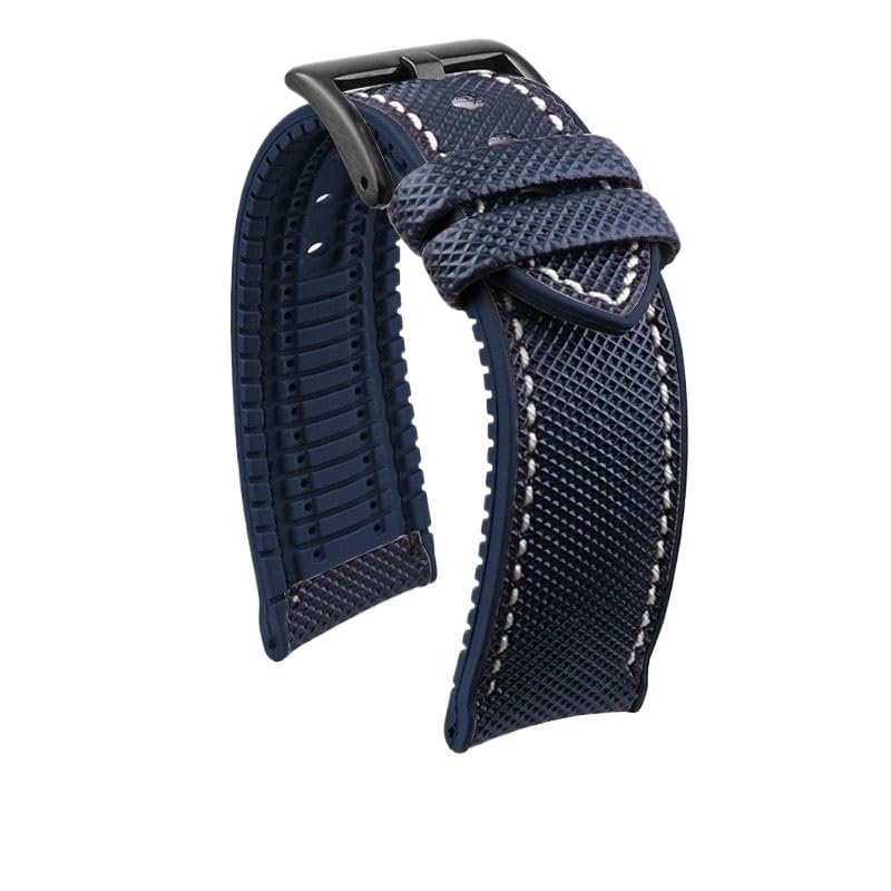 Bracelet étanche 22mm pour Mido Helmsman Commander en caoutchouc et nylon