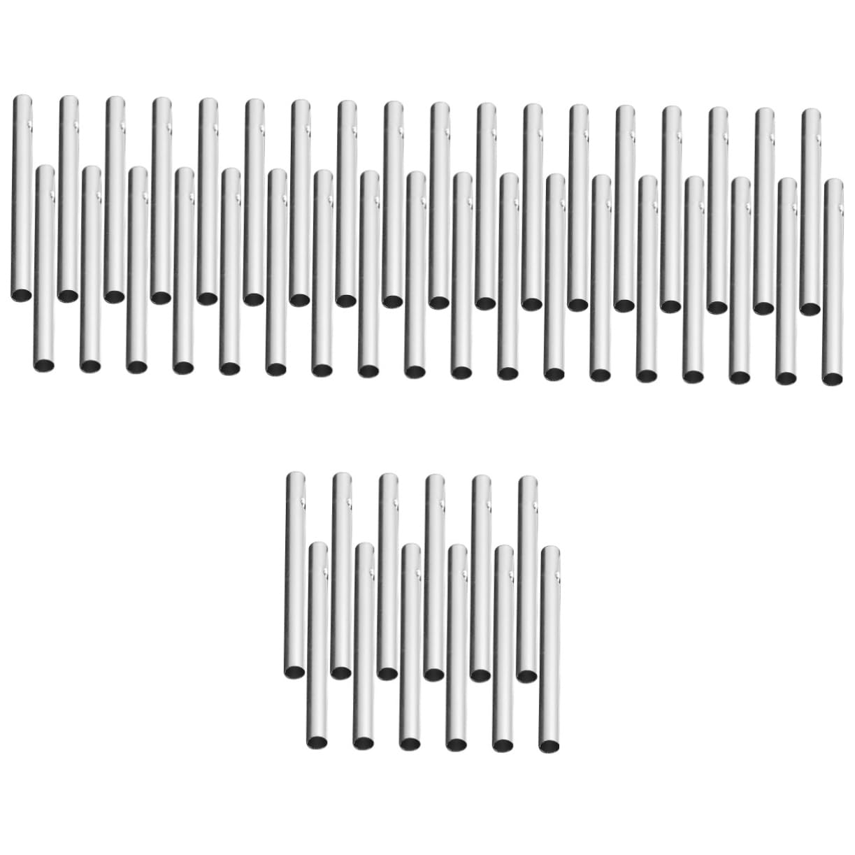 YARNOW 48pièces Tubes pour Bricolage De Carillons à Vent Matériaux pour Décoration Extérieure