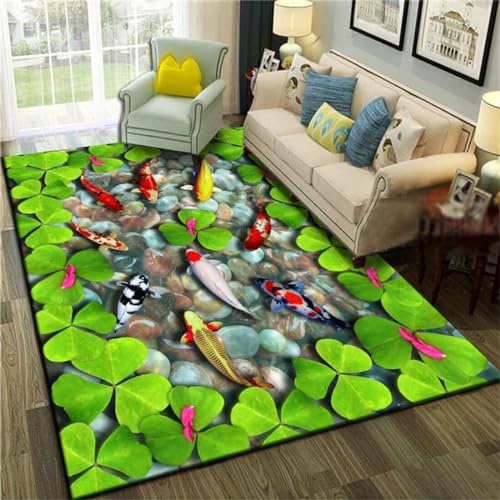 Tapis de chambre feuilles vertes pour une ambiance ado cocooning