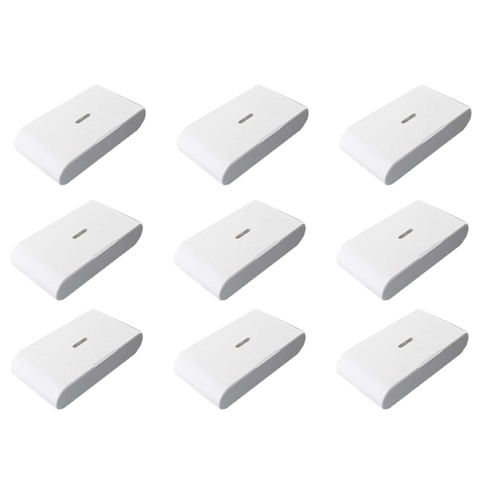 Jnchdghwa White 9Pcs 433Mhz Wireless Vibration Glass Break Detector, Adjustable Sensitivity, Compatible With Alarm Systems