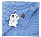 Little Dedi Baby Weiche Strickdecke, 80x100 cm Babyblau, Weich...