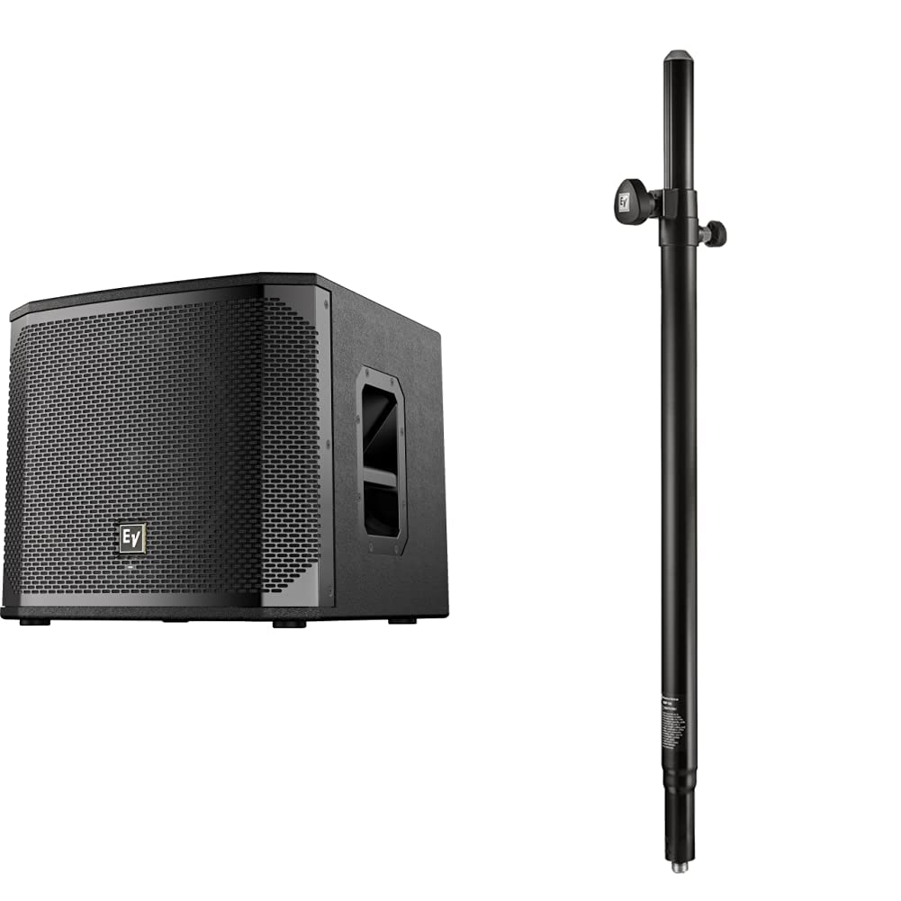 Electro-Voice ELX200-12SP 12" 1200W Powered Subwoofer &amp; ASP-58 Threaded Height Adjustable Loudspeaker Pole