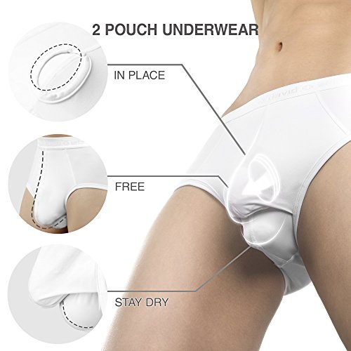 Image of DAVID ARCHY Men's 4 Pack Micro Modal Separate Pouch Briefs with Fly