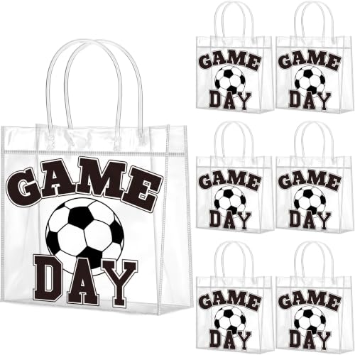 Wesnoy 20 Pcs Soccer Snack Bags with Handles Reusable