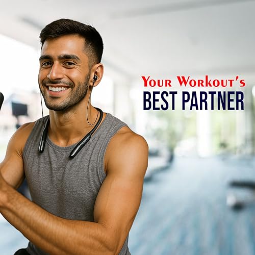Image of MTX-9090 Wireless Neckband Bluetooth Earphones | 150H Playtime | Magnetic Power On /Off | AI Noise Cancellation | Deep Bass | Neckband Bluetooth Headphones for Work, Gym & Travel