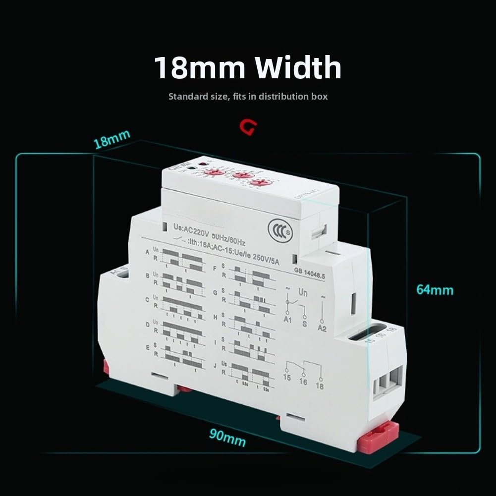Industrie Timer für relais AC/DC 12-240V DIN-Schiene Industrie(GRT8-M2 W240)