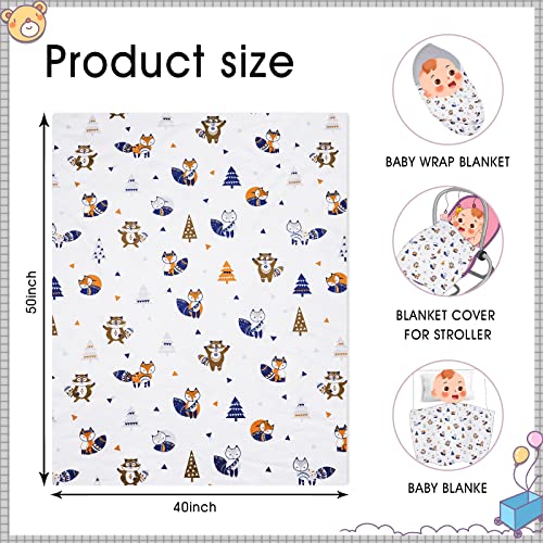 Phf Minky Baby Blanket For Boys Girls, 40X50 Inches Soft Micro Fleece Large Blanket Bed Throws With Double Layer Dotted Backing For Winter, Plush Baby Blanket Keeps Warm For Babies Neutral, Woodland #TOP6