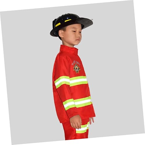 Miniatura 6 de Toyvian Casco de bombero, casco de seguridad para niños, camión de bomberos, 2 unidades, sombrero de bombero, sombrero de bombero, disfraz de casco