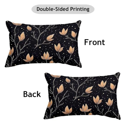 Housse de coussin noir rectangulaire pour deco balcon et terrasse - 8