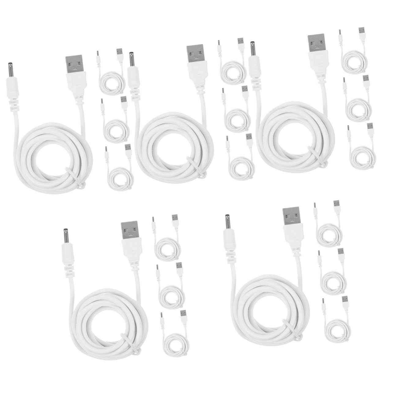 Cabilock 5 Set Cavo Di Ricarica Da Usb A Caricatore C Cavo Carica Cavousb Adattatore Da Usb A Cavi Di Ricarica Rame Bianca 4 Pezzi*5