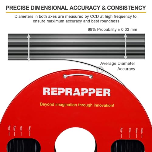 Image of RepRapper Glitter Black White Gradient 3D Printer Filament, Beautiful Color Change 1.75 Silk PLA, Dual Color 1KG PLA Filament (2.2lbs), Colorshift 3D Printing Filament for 3D Printer