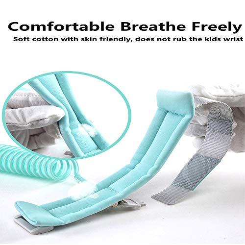 Fzbjayoon Guinzaglio 2 In 1 Anti Smarrimento Da Polso Per Bambini Piccoli, Guinzaglio Per Bambini, Guinzaglio Per Bambini, Guinzaglio Da Polso (Verde, 2,5 M) - 4