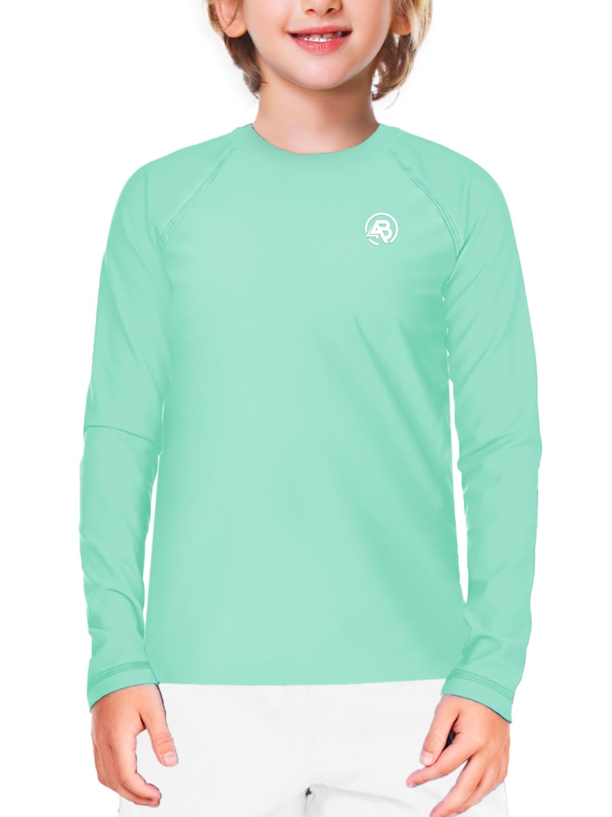 AOBUTE Unisex Kids Rash Guard Long Sleeve SPF 50+ Sun Shirt UV Protection Swim Shirts 3-12 Years